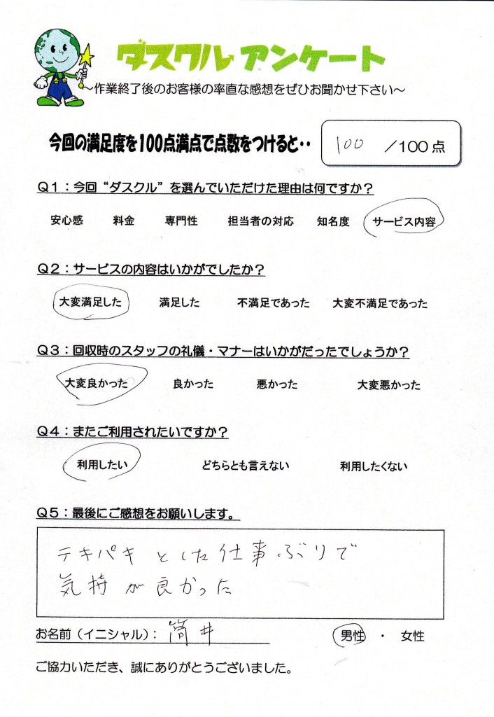 4月12日 筒井様 男性