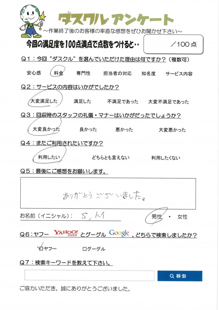 4月28日 S.M様 男性