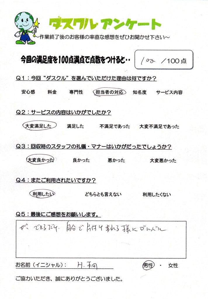 4月13日 本間様 男性