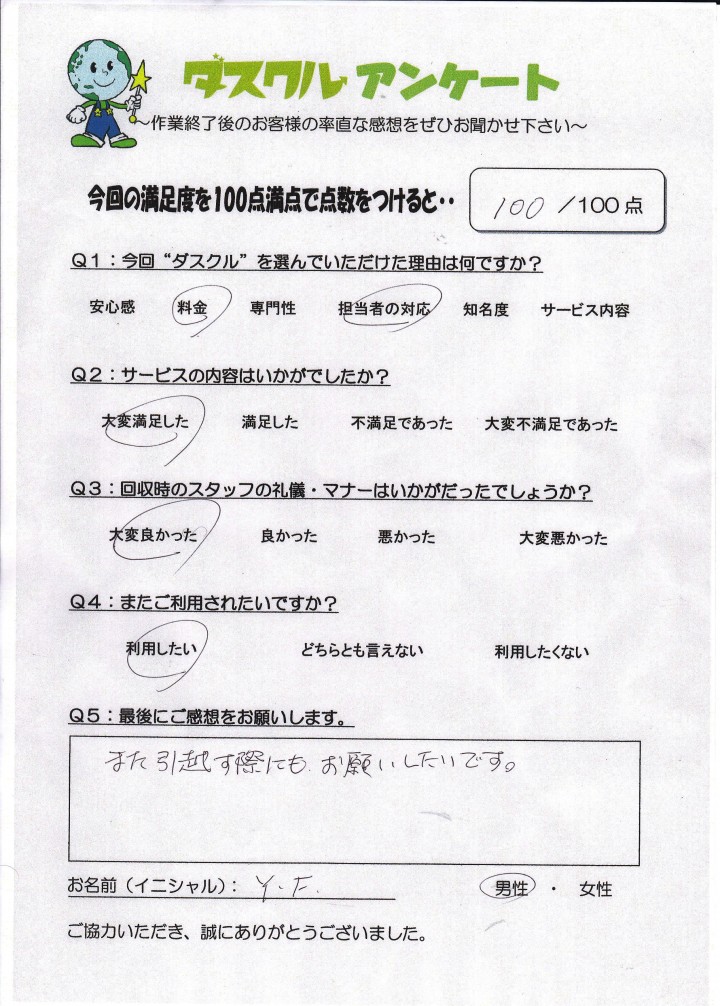 4月20日 Y.F様 男性