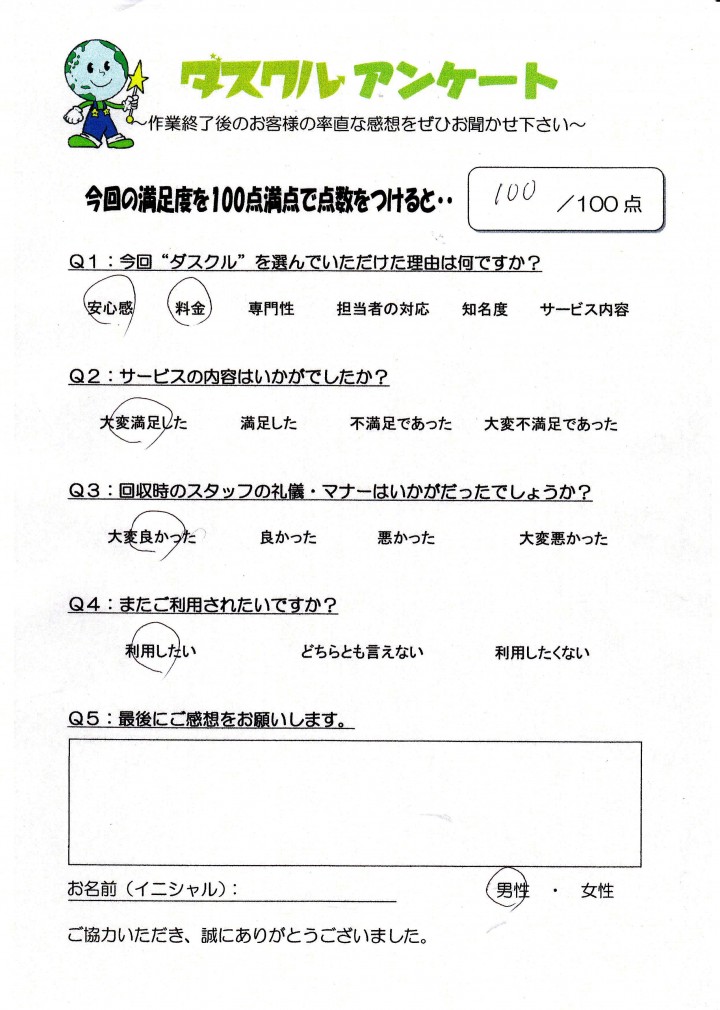 4月23日 M様 男性