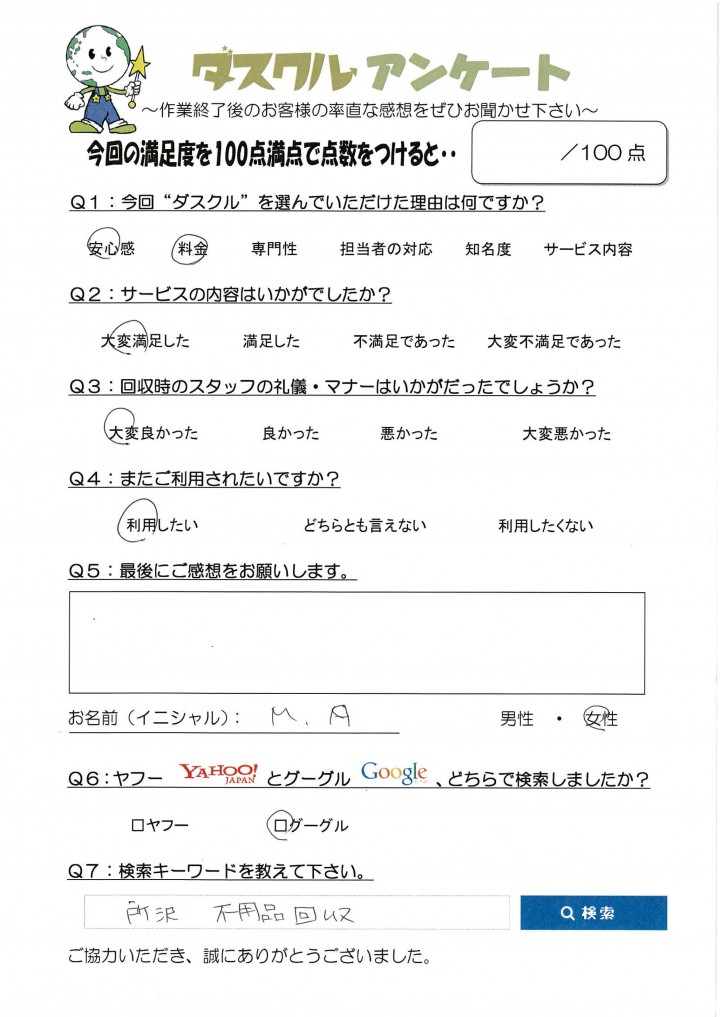 9月13日 M.A様 女性