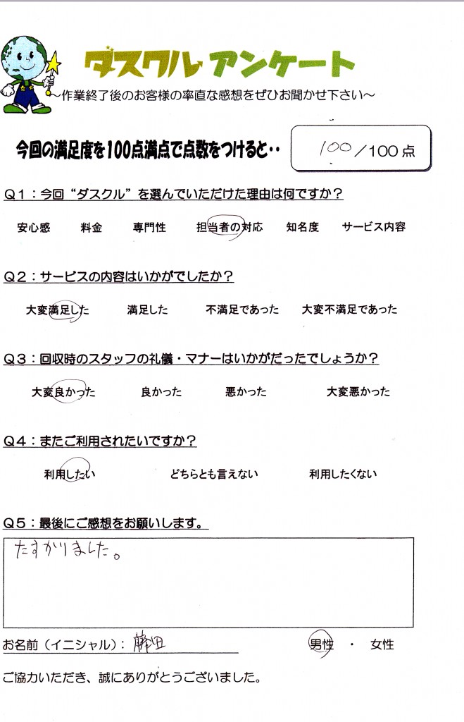 3月3日 藤田様 男性