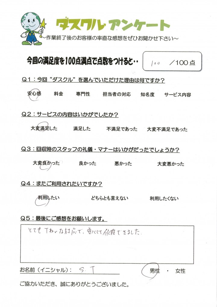 8月4日 Ｓ様 男性